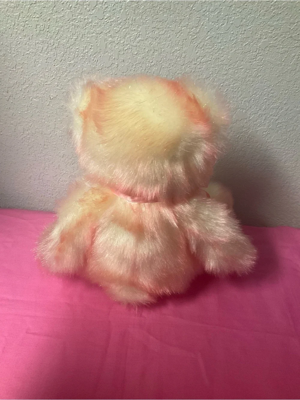 Vintage Russ Bear Plush Pink Cream & Peach (Sherbet) Teddy Bear “Taffie”